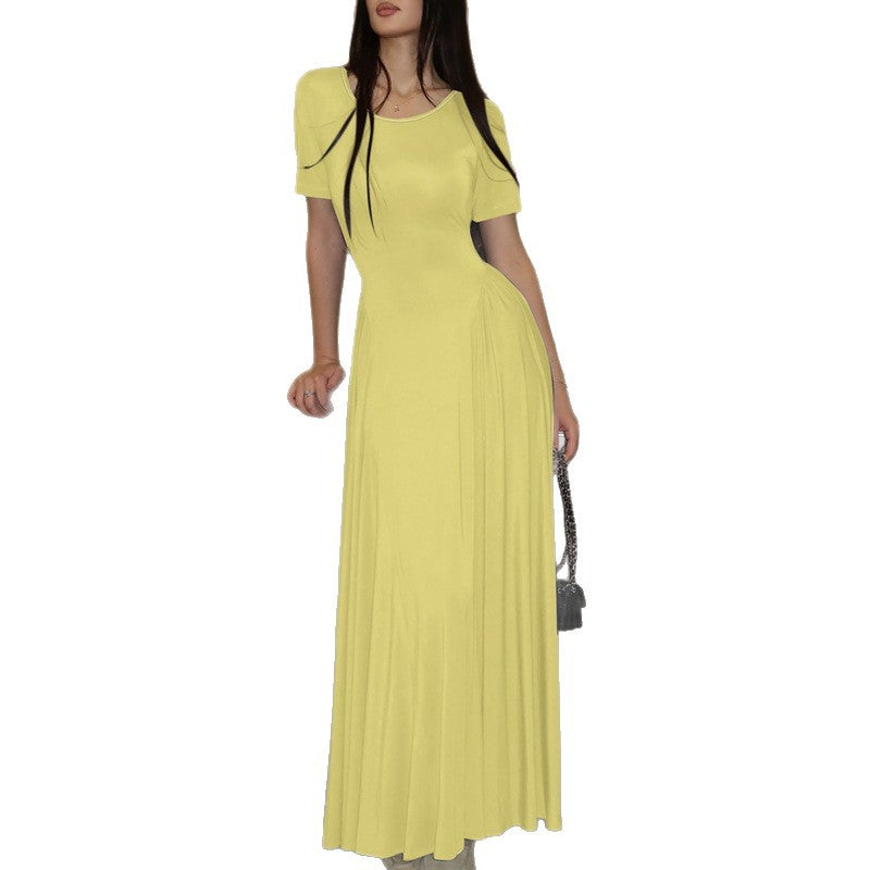 Damen Maxi-Kleid mit elegantem Schnitt und seitlichen Taschen Drune