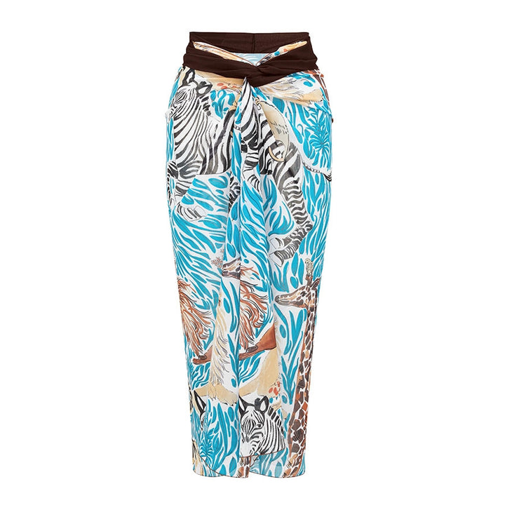 Damen Einteiler Badeanzug mit tierischem Print und eleganter Taillierung Drune