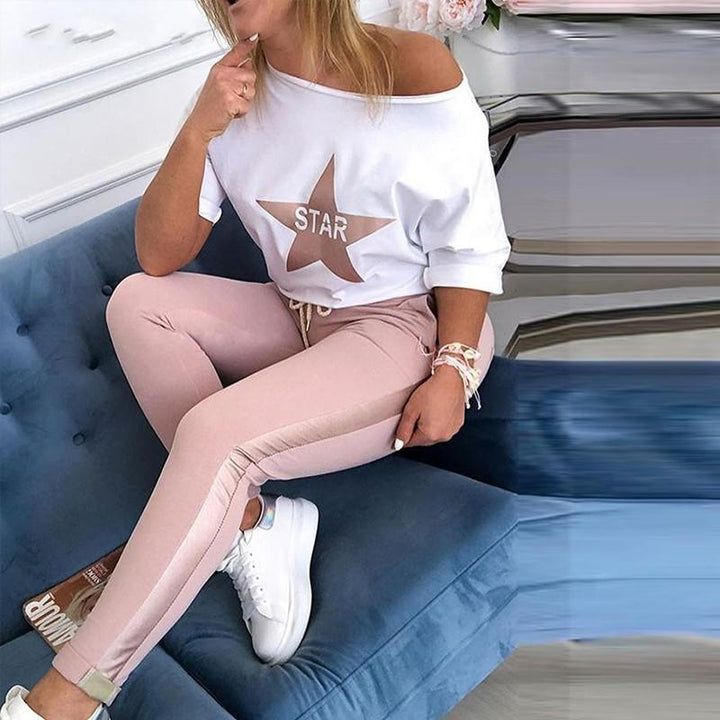 Damen Freizeitsweatshirt mit modischem Sternenmotiv Drune
