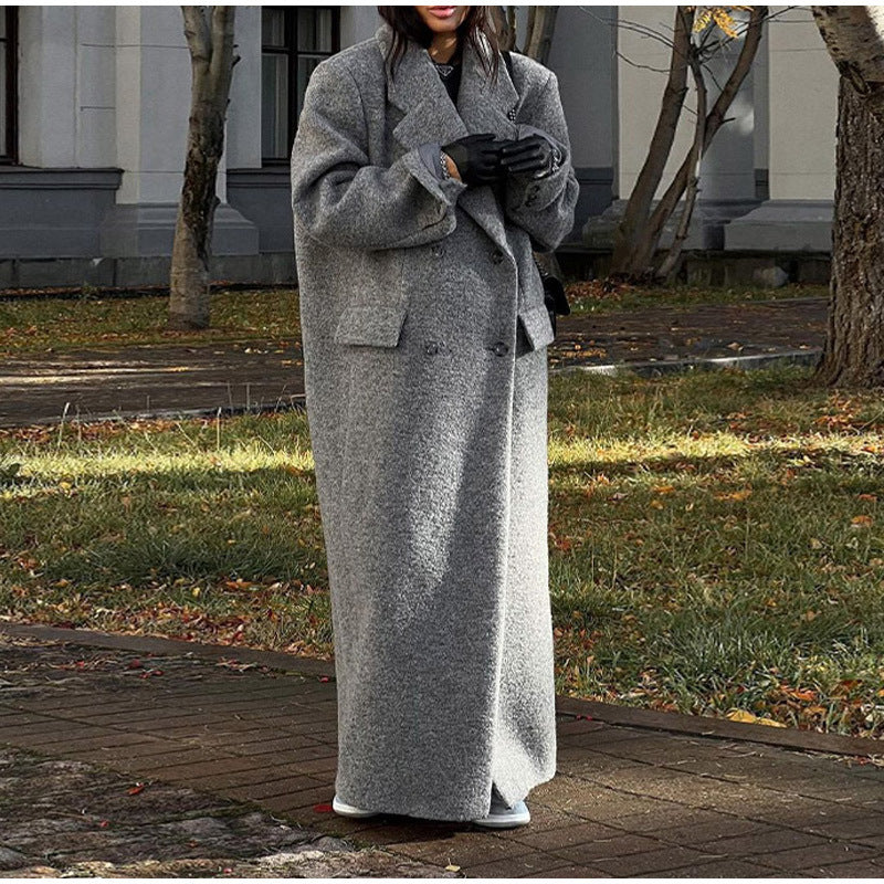 Damen oversized Wollmantel Drune