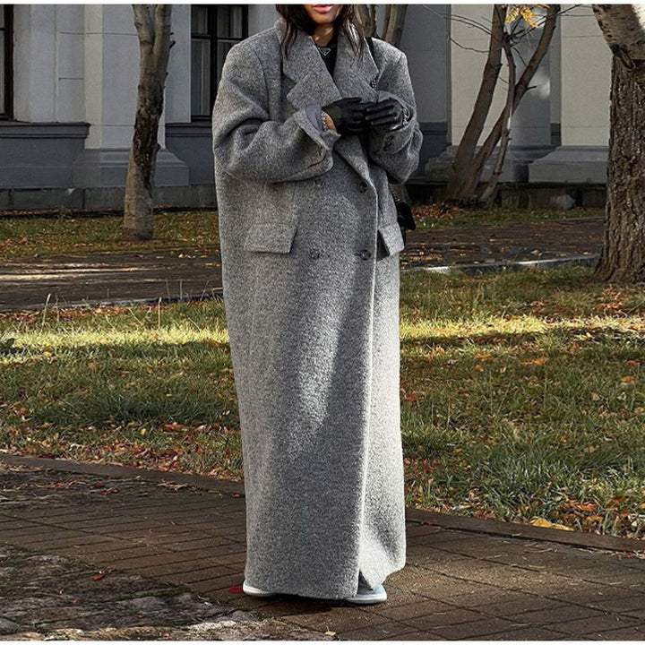 Damen oversized Wollmantel Drune