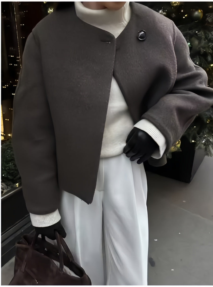 Damen elegante Wickeljacke Drune