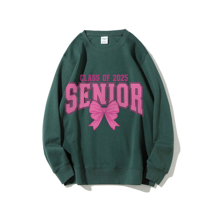 Damen Sweatshirt mit Abschlussjahr und dekorativem Schleifendesign Drune
