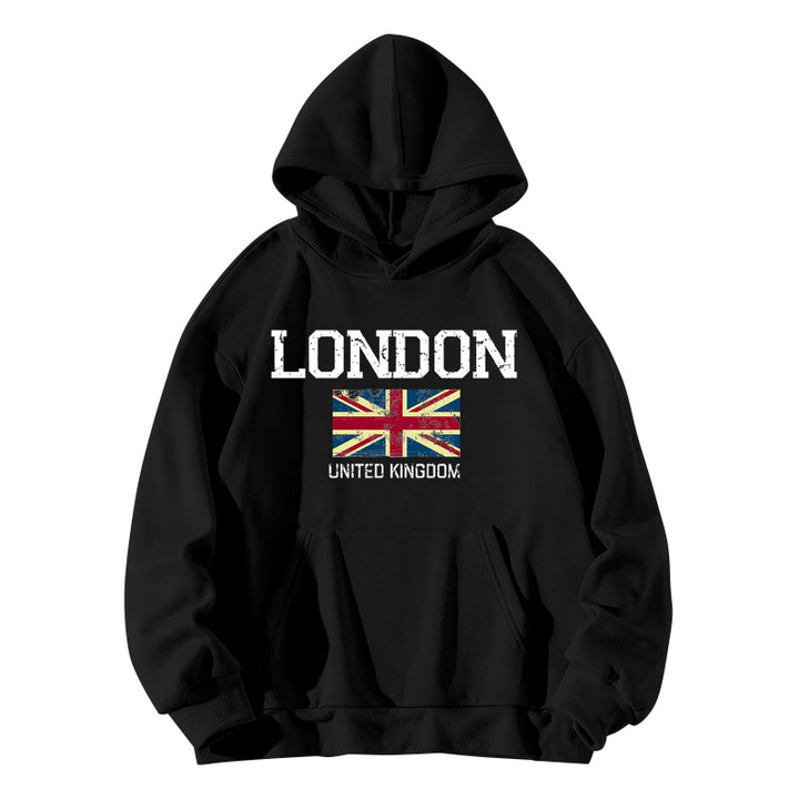Damen Kapuzenpullover im urbanen London-Style mit Kängurutasche und gemütlichem Schnitt Drune