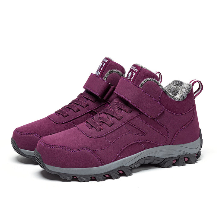 Damen isolierte Wanderschuhe mit rutschfester Sohle und praktischer Klettverschlusslösung Drune