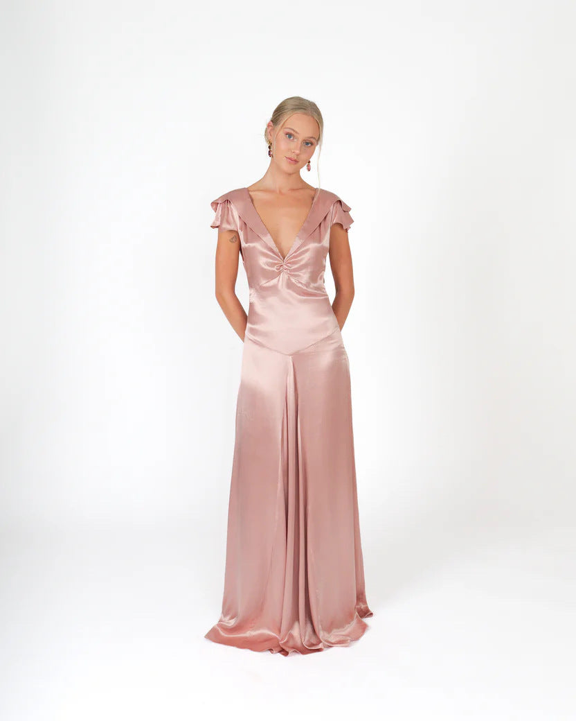 Damen Elegante und fließende Satin-Jumpsuit Drune