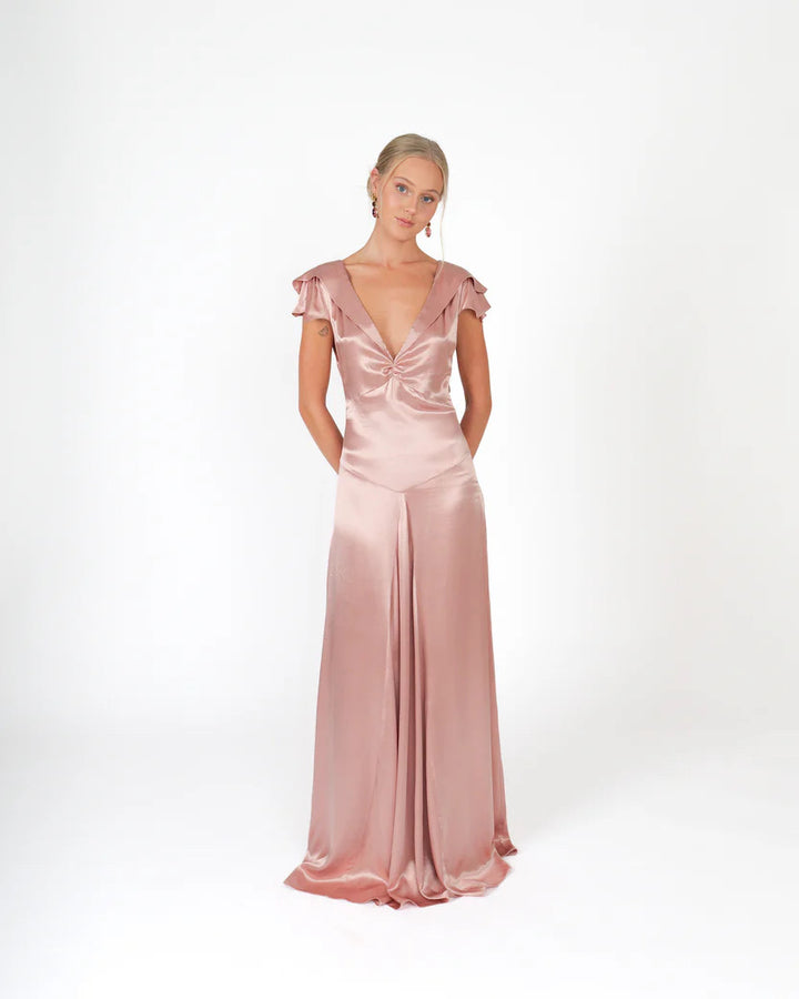 Damen Elegante und fließende Satin-Jumpsuit Drune