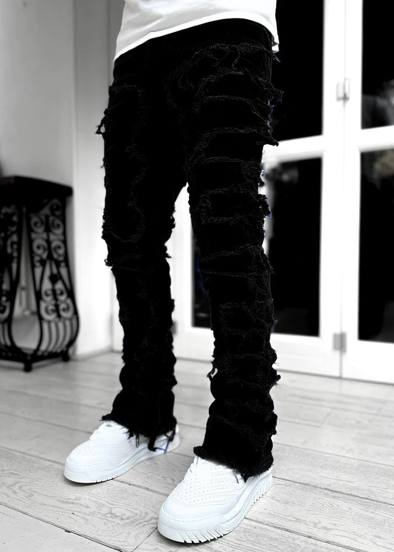 Herren lässige Ripped Jeans im modischen Schnitt Drune