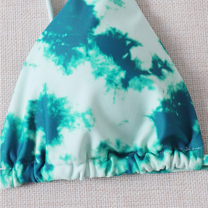 Damen Triangel-Bikini mit modischem Batikdesign Drune