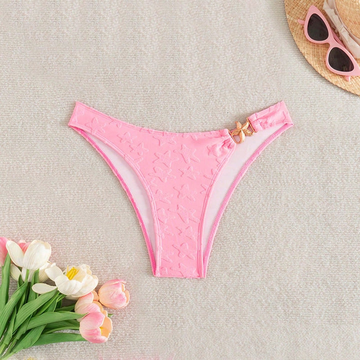 Damen Hochgeschnittenes Bikiniunterteil mit floralen Mustern Drune