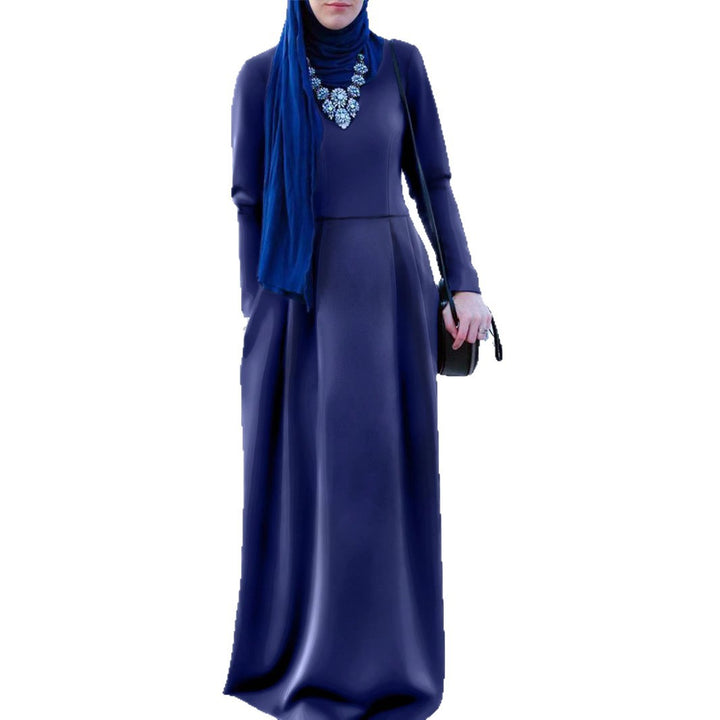 Damen Elegantes Maxikleid mit langem Arm und fließendem Schnitt Drune