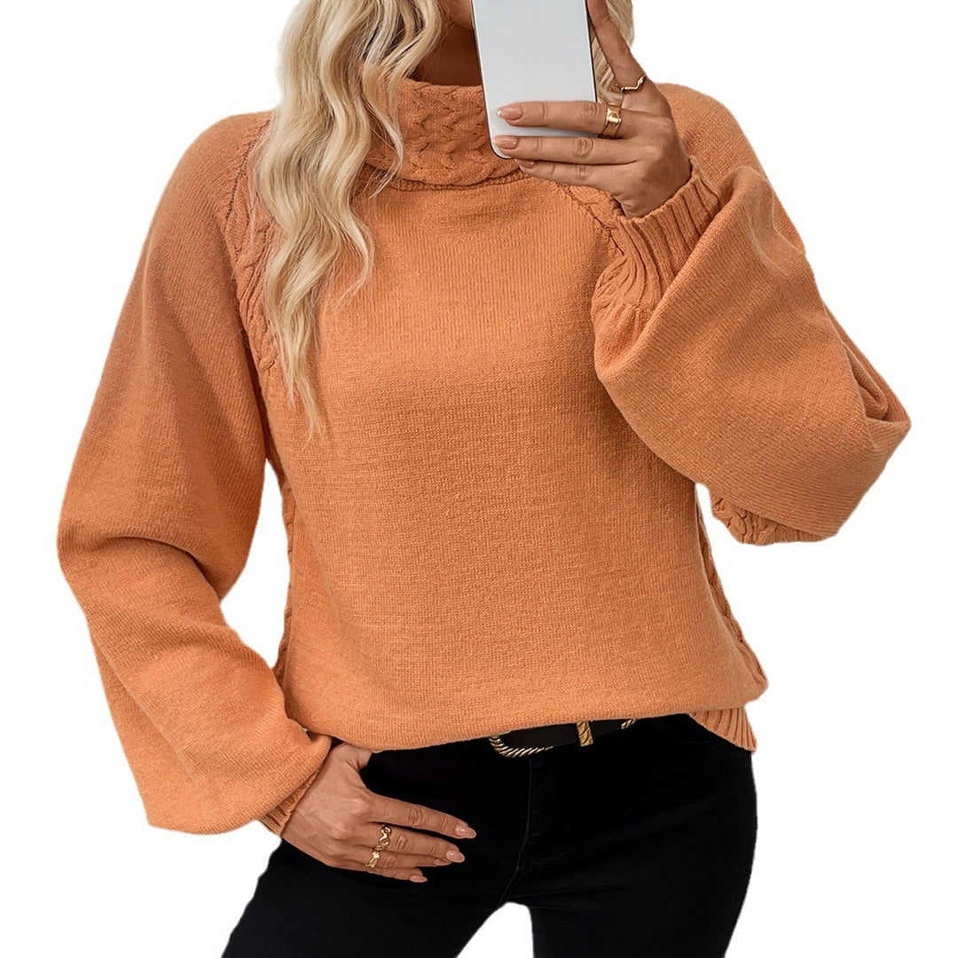 Damen Strickpullover mit hohem Kragen Drune