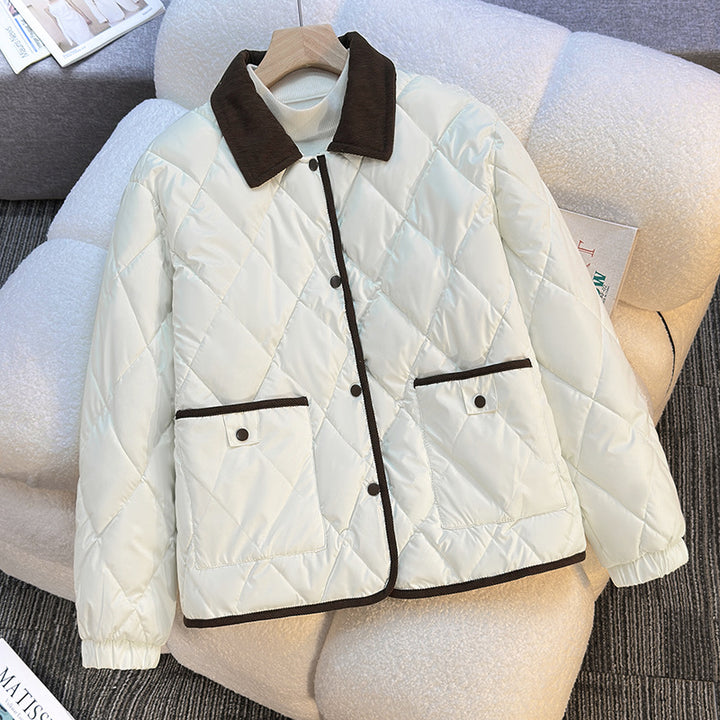 Damen Leicht isolierte Steppjacke mit kontrastierendem Kragen und praktischen Taschen Drune