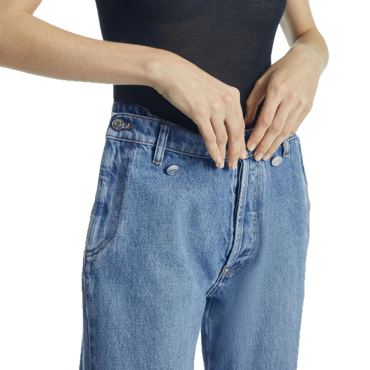 Damen High-Waist Cargo-Jeans mit lässigem Schnitt und einzigartigen Taschen Drune