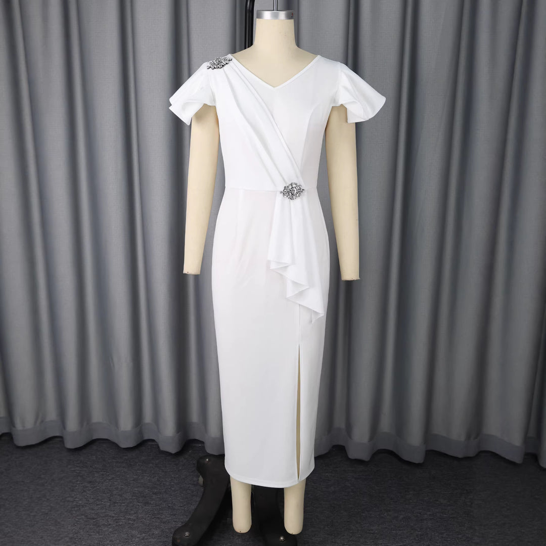 Damen Elegantes Abendkleid mit figurbetonender Silhouette Drune
