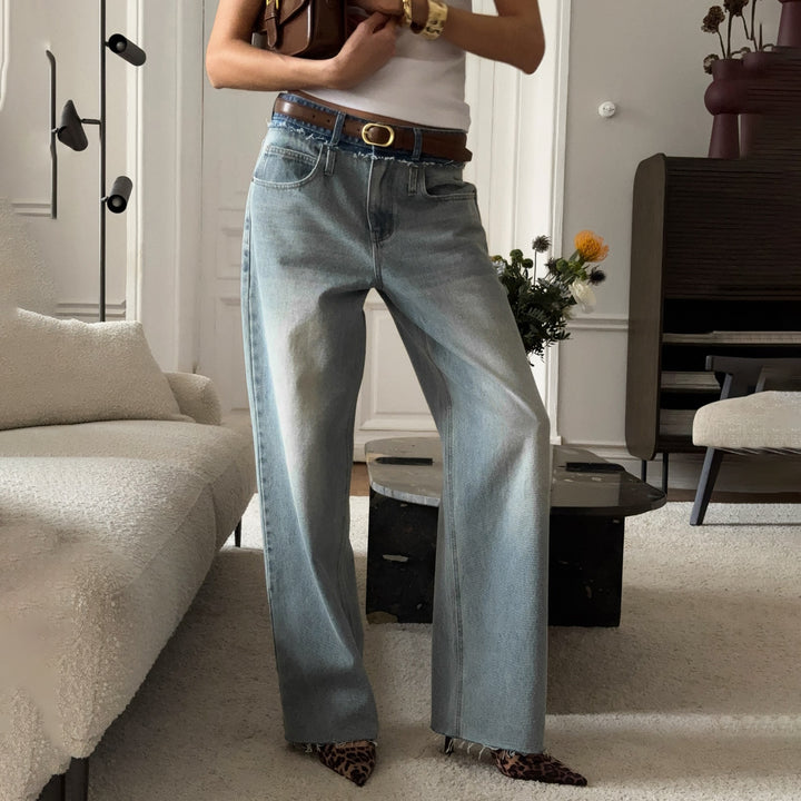Damen High-Waist Jeanstyl Drune