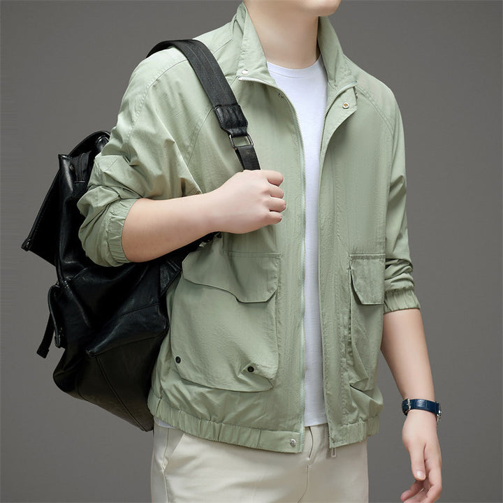 Herren Übergangsjacke mit praktischem Stehkragen und funktionalen Taschen Drune