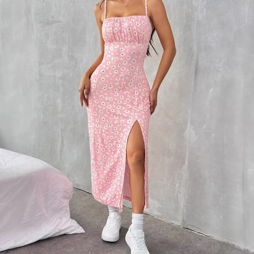 Damen Maxikleid mit Blumenmuster Drune