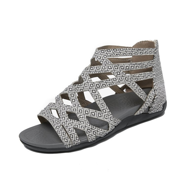Damen Komfortable Riemensandalen mit geflochtenem Riemendesign Drune