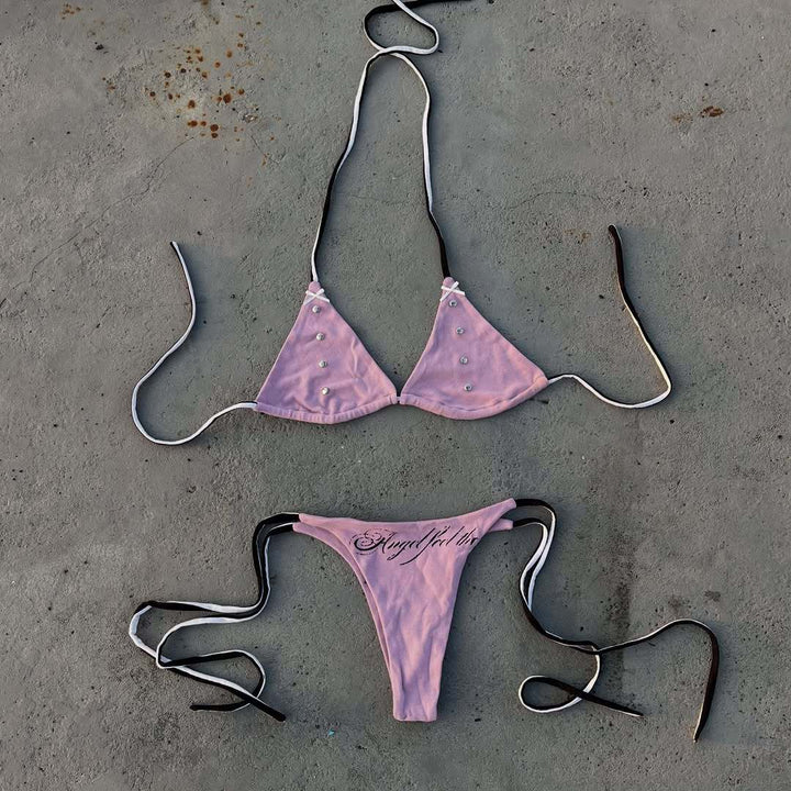 Damen verführerisches Bikini-Set mit einzigartigen Akzenten Drune