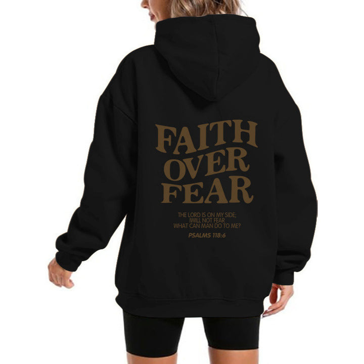 Damen Kapuzensweater mit motivierendem Schriftzug und bequemem Schnitt Drune