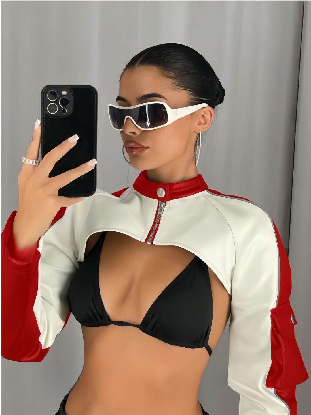 Damen modische cropped Jacke Drune