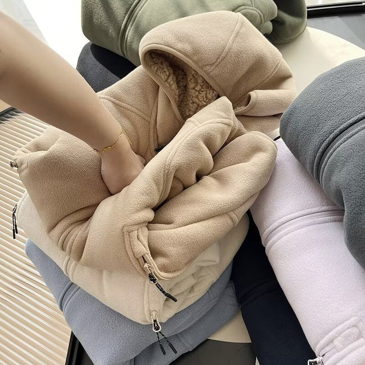 Damen Fleecejacke mit kuscheligem Innenfutter und praktischen Reißverschlusstaschen Drune
