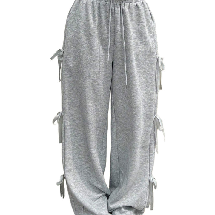 Damen Freizeit-Hosen mit seitlichen Rüschendetails und elastischem Bund Drune