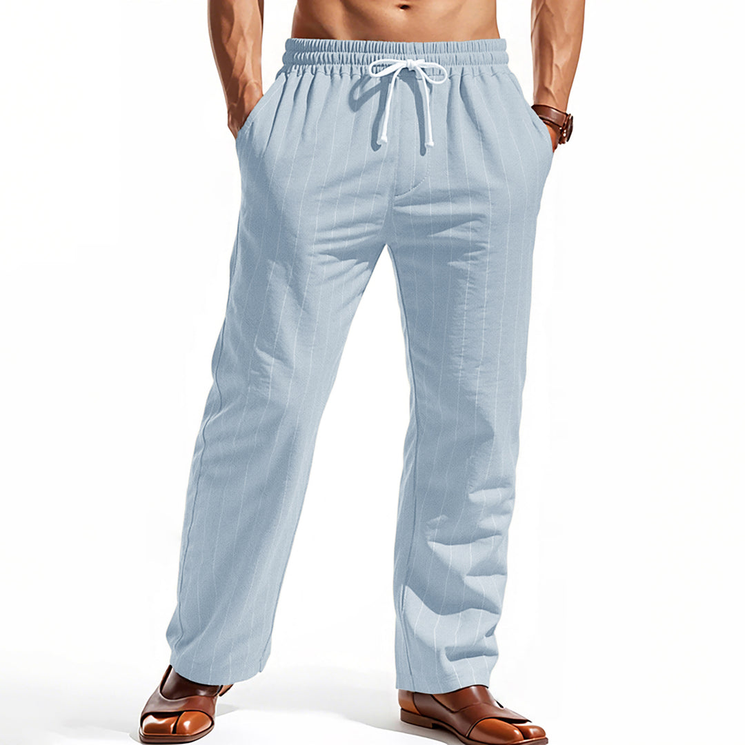 Herren lässige Freizeithose mit elastischem Bund und seitlichen Taschen Drune