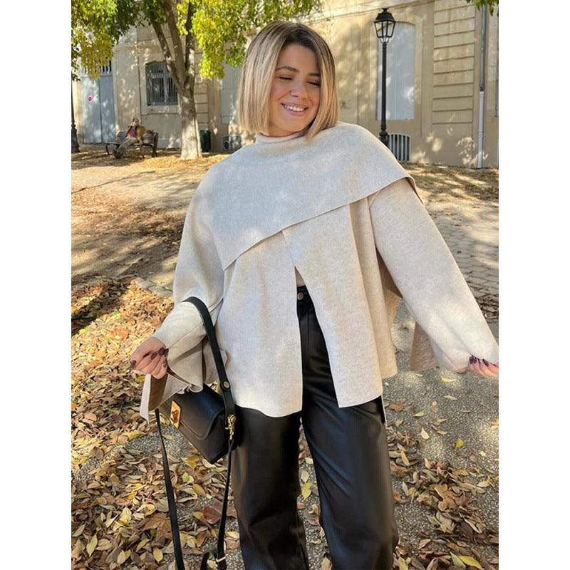 Damen Elegante Kapuzenjacke mit innovativem Schnitt und großzügigen Ärmeln Drune