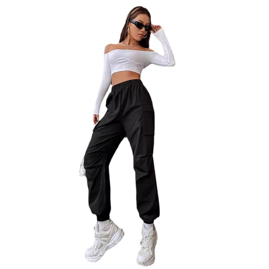Damen Cargo-Hose mit elastischem Bund und praktischen Taschen Drune
