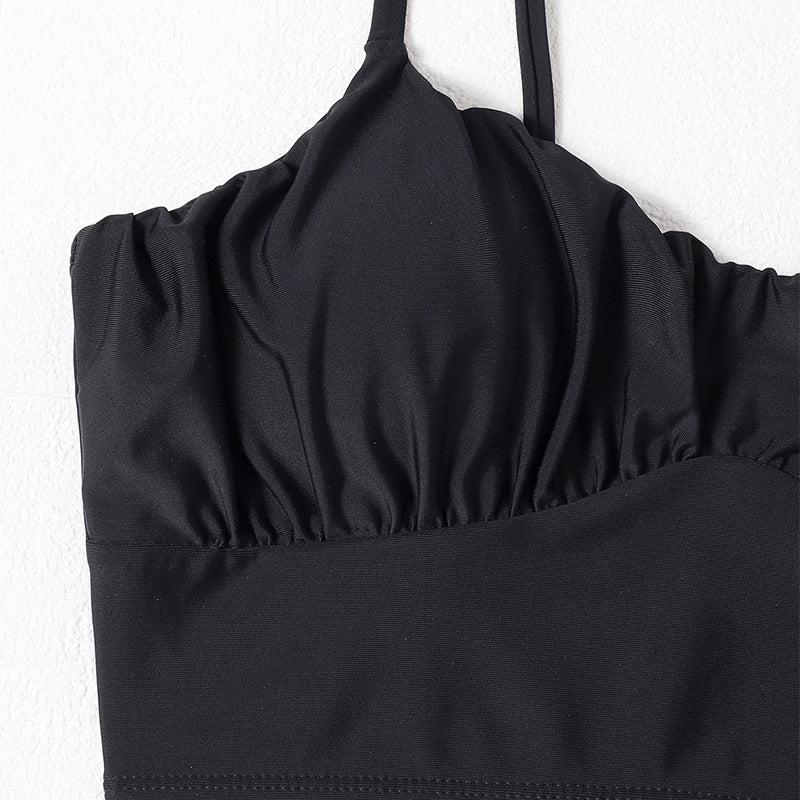 Damen Crop-Top Bikinioberteil mit verstellbaren Trägern und sportlichem Design Drune