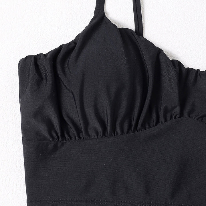 Damen Crop-Top Bikinioberteil mit verstellbaren Trägern und sportlichem Design Drune