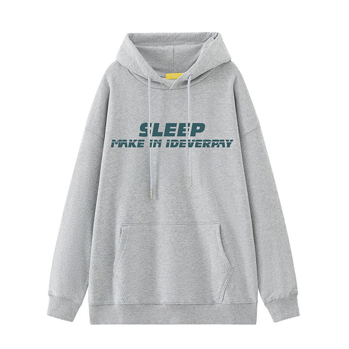 Damen Kapuzenpullover mit lässigem Schriftzug und bequemer Passform Drune