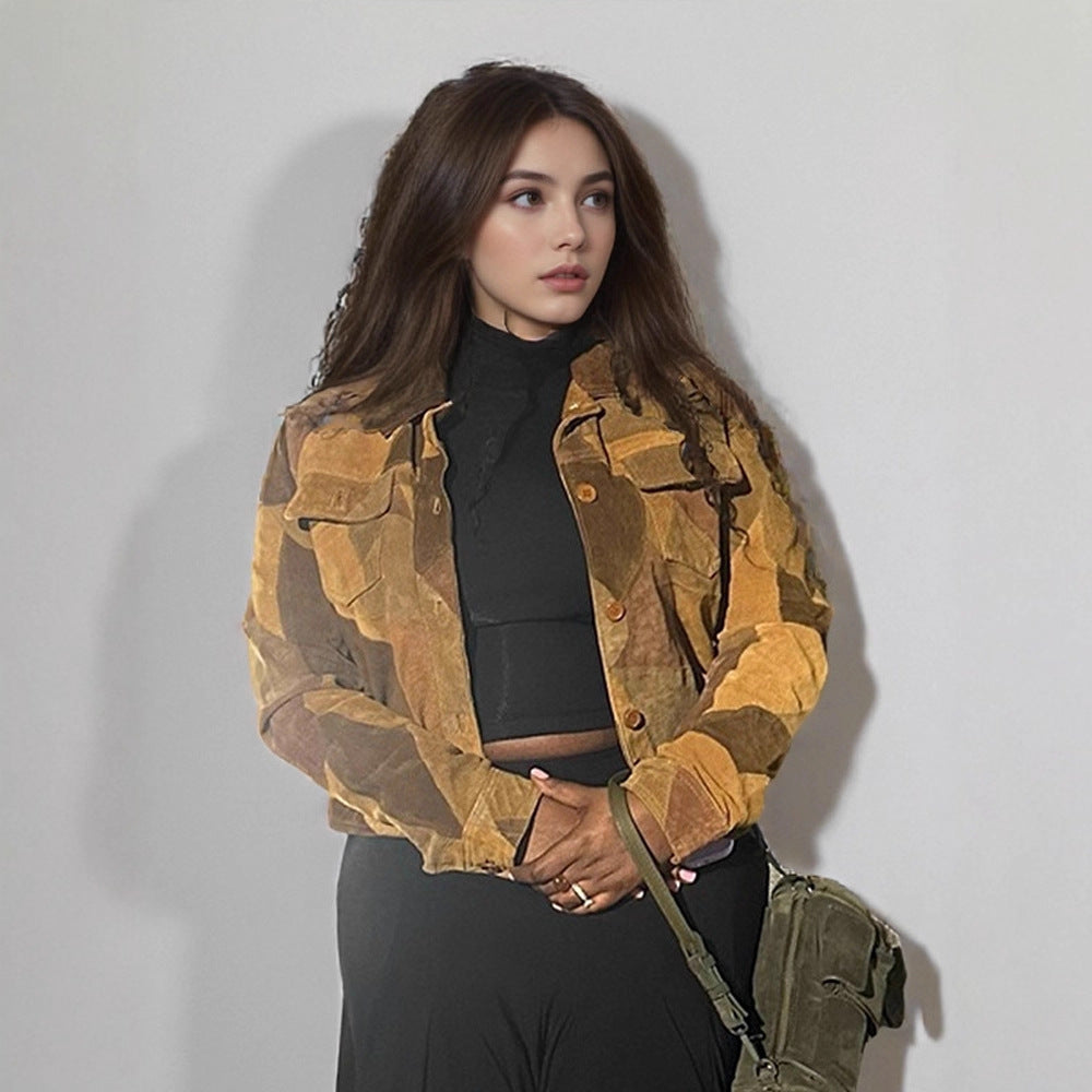 Damen cropped Wildlederjacke Drune