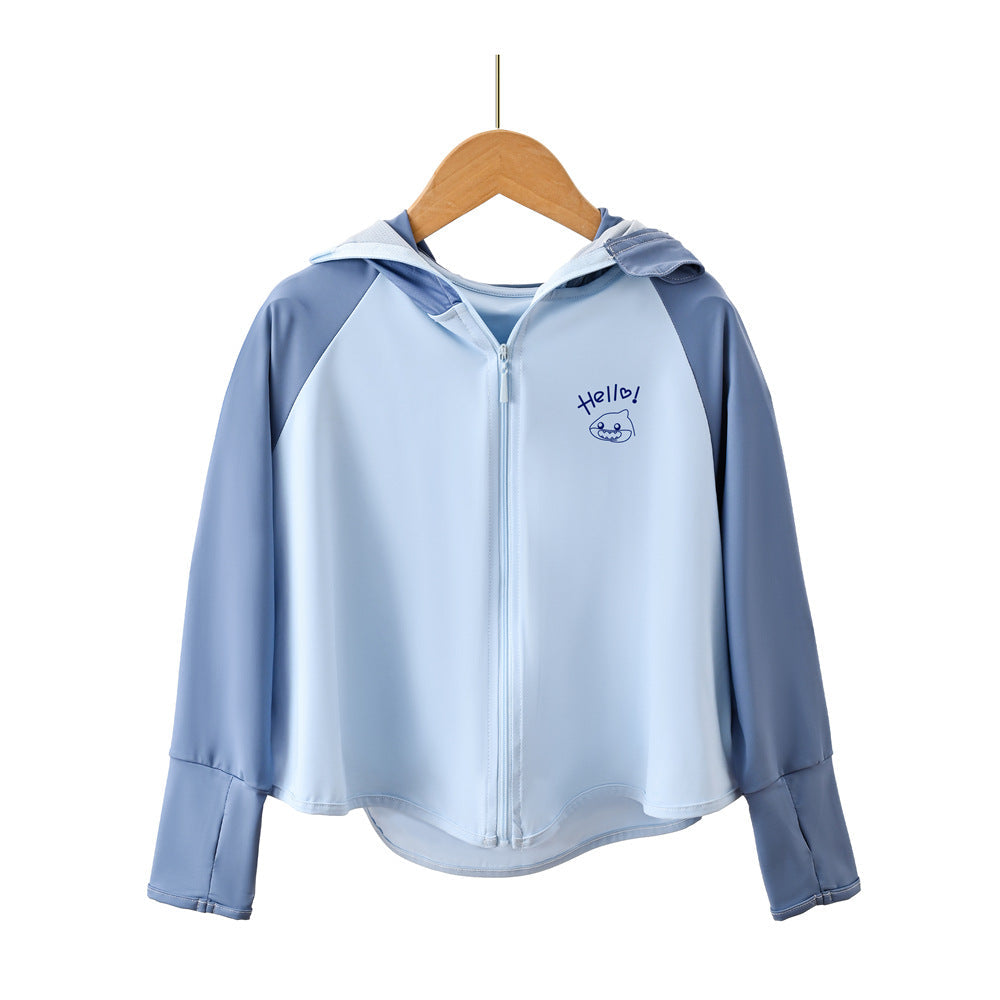 Jungen atmungsaktive Kapuzenjacke mit UV-Schutz Drune