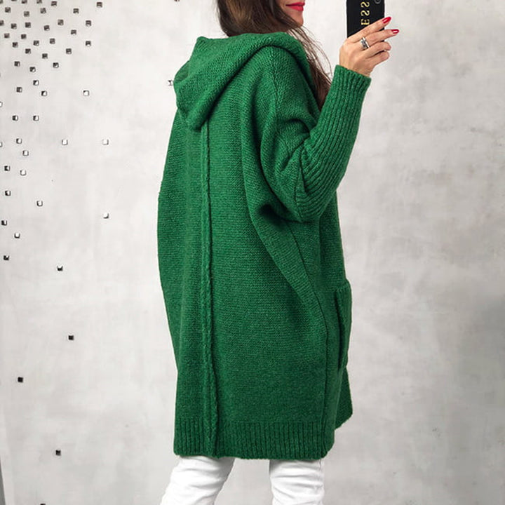 Damen Strickjacke mit Kapuze Drune