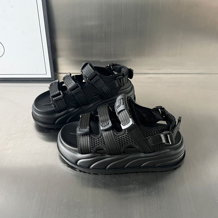 Damen Sportliche Sandalen mit verstellbaren Riemen und dämpfender Sohle Drune