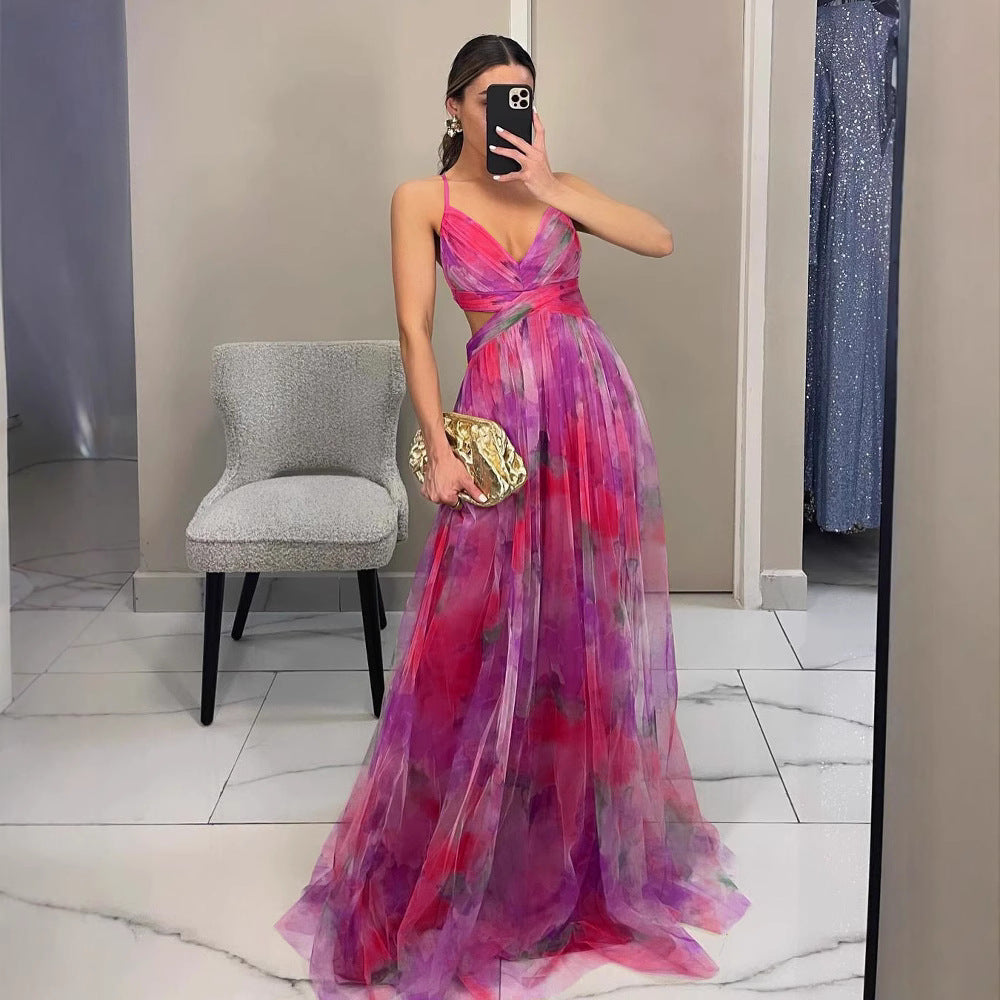 Damen Elegantes und florales Abendkleid mit schmeichelndem Schnitt Drune