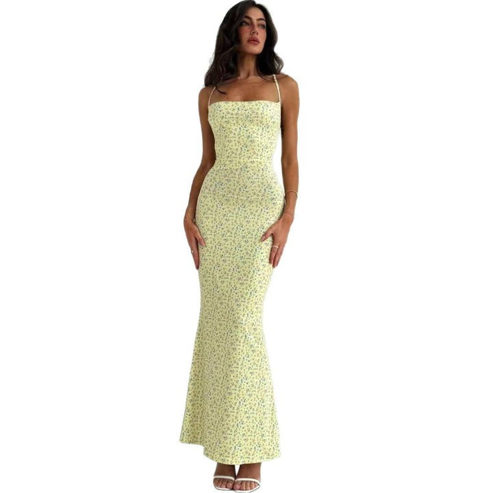 Damen Elegantes Maxikleid mit floralem Muster und schmalem Schnitt Drune