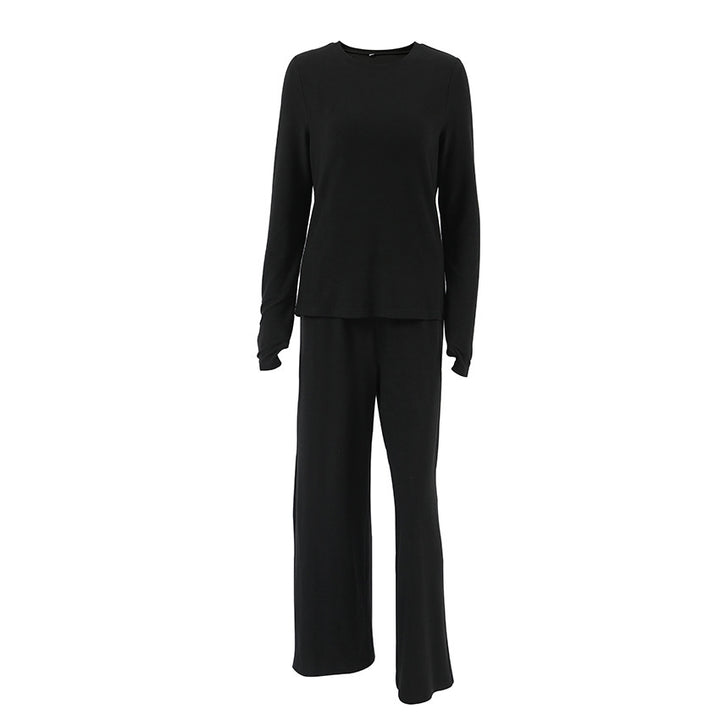 Damen Cropped Pullover und weite Hose Set Drune