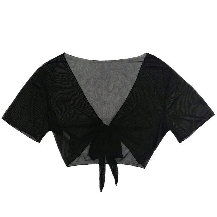 Damen Modisches Cropped-Top mit Knotendetail Drune