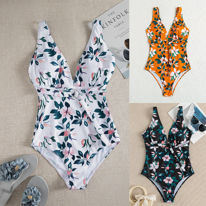 Damen Stilvoller Einteiler Badeanzug Drune