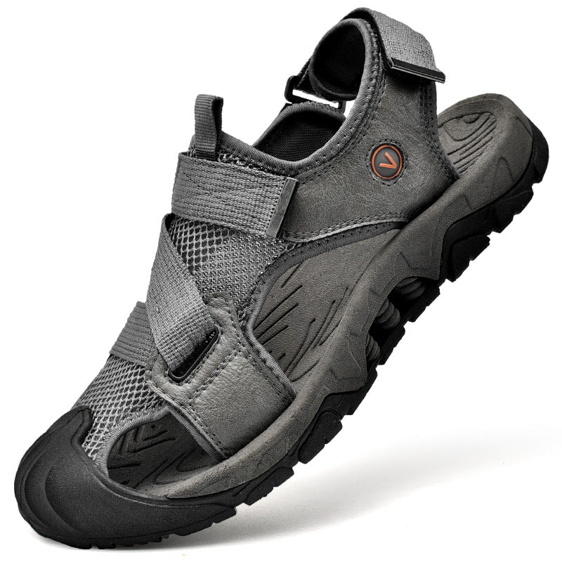 Herren Sportliche Outdoor-Sandalen mit rutschfester Sohle und individuell verstellbaren Riemen Drune