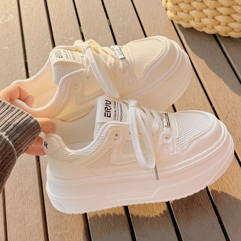 Damen Chunky Sneakers mit atmungsaktivem Mesh-Obermaterial und komfortabler Plateausohle Drune