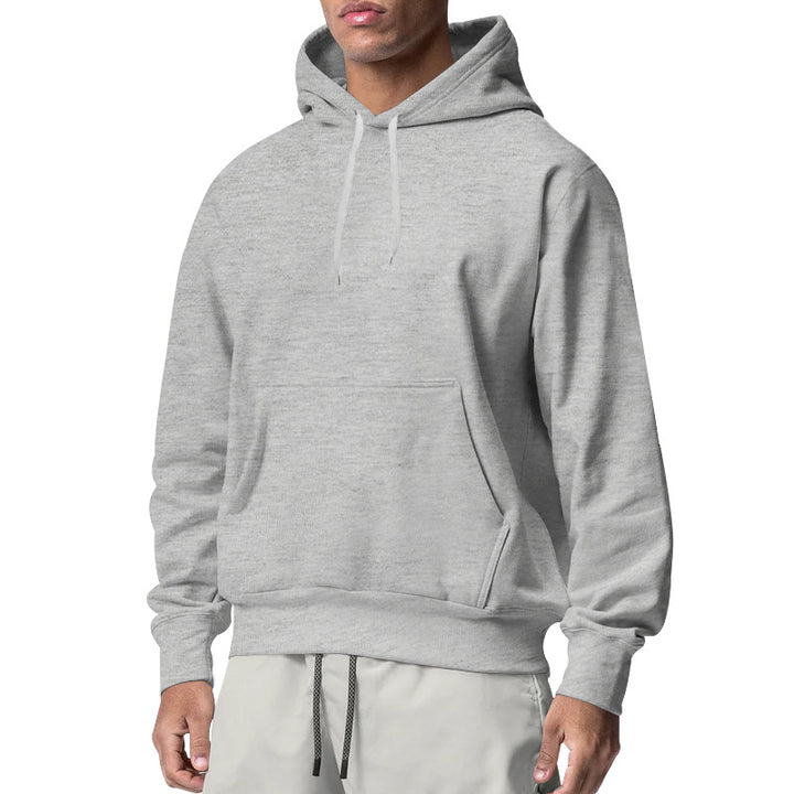 Herren nan Kapuzenpullover mit Kängurutasche, Relaxed-Fit und gerippten Bündchen Drune