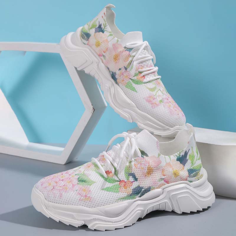 Drune | Lässige Turnschuhe Mit Blumendruck