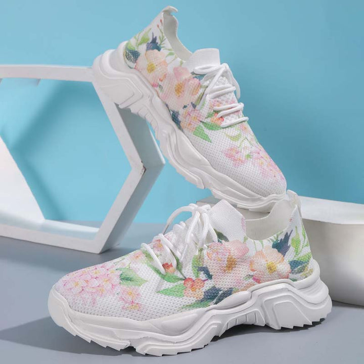 Drune | Lässige Turnschuhe Mit Blumendruck