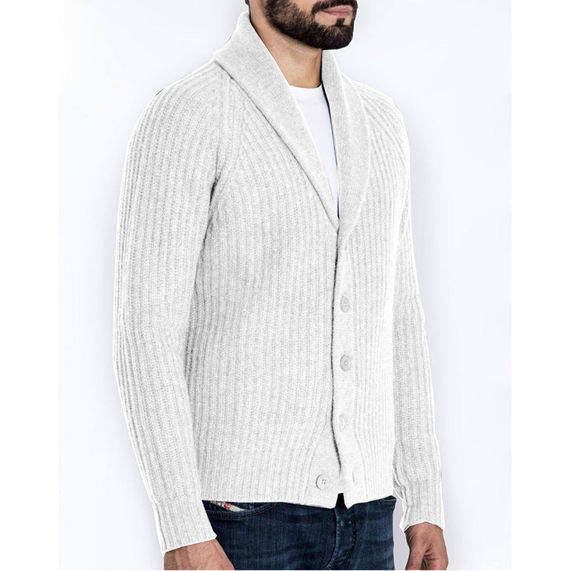 Herren Strickjacke mit modernem Schalkragen Drune
