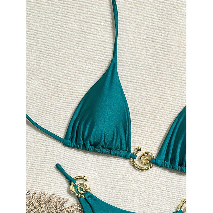 Damen Strand-Bikini mit goldenen Details Drune